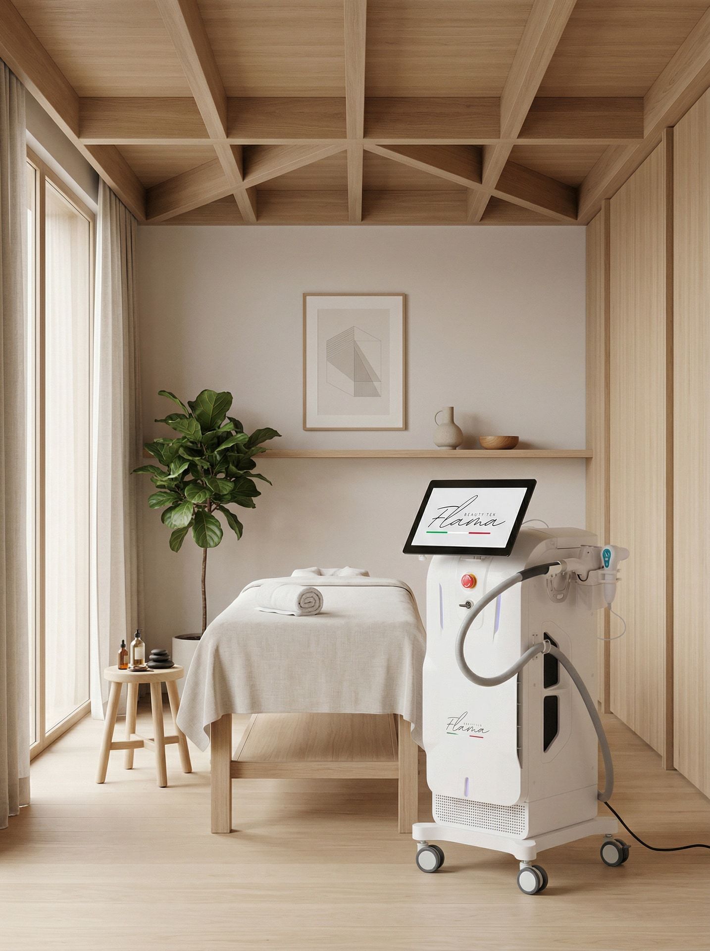 Demo di una tecnologia estetica Flama Beauty Tek