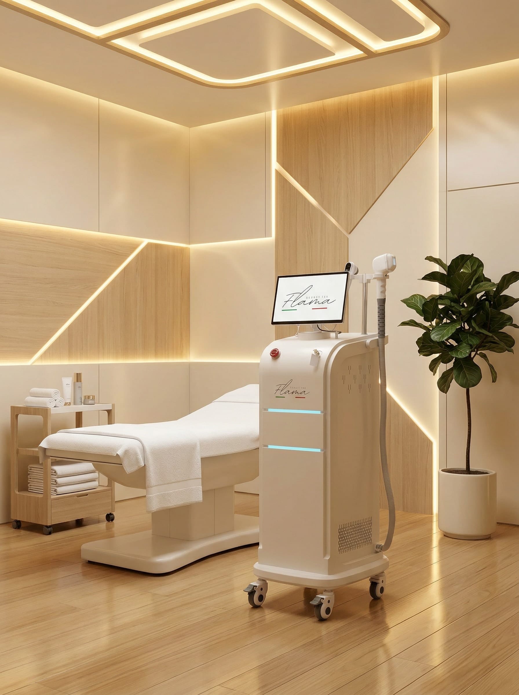Progetto di centro estetico realizzato chiavi in mano da Flama Beauty Tek